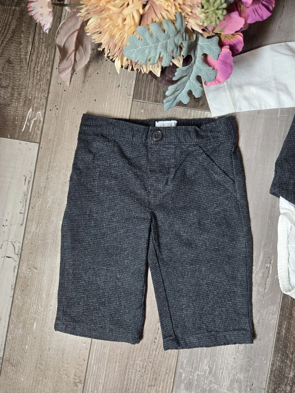 Carter’s Baby Boys Charcoal Vest & Pants Set Size 3M
